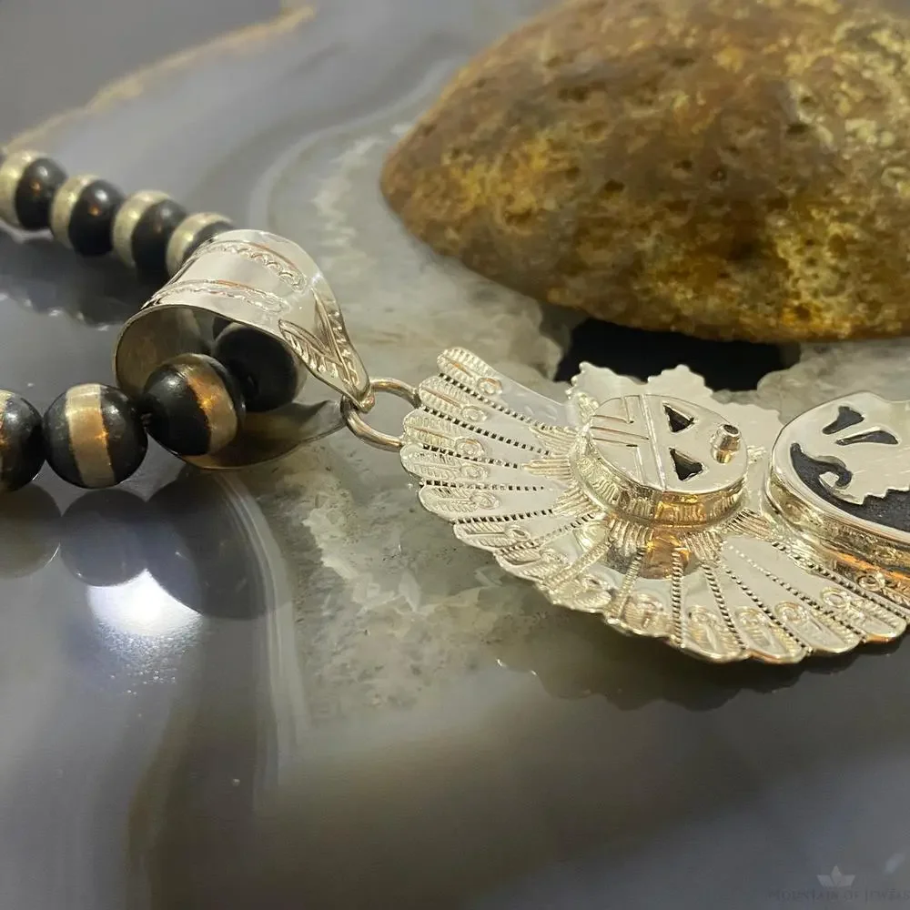 Alonzo Mariano Native American Sterling Kokopelli Kachina Dancer Pendant #2 - Picture 3 of 10